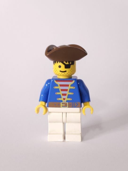 Pirate Blue Jacket, White Legs, Brown Pirate Triangle Hat
