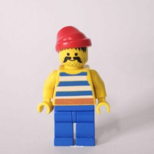 Pirate Blue / White Stripes Shirt, Blue Legs, Red Bandana, Belt with Gold Buckle