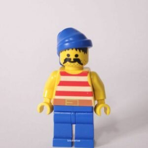 Pirate Red / White Stripes Shirt, Blue Legs, Blue Bandana