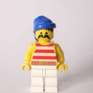 Pirate Red / White Stripes Shirt, White Legs, Blue Bandana