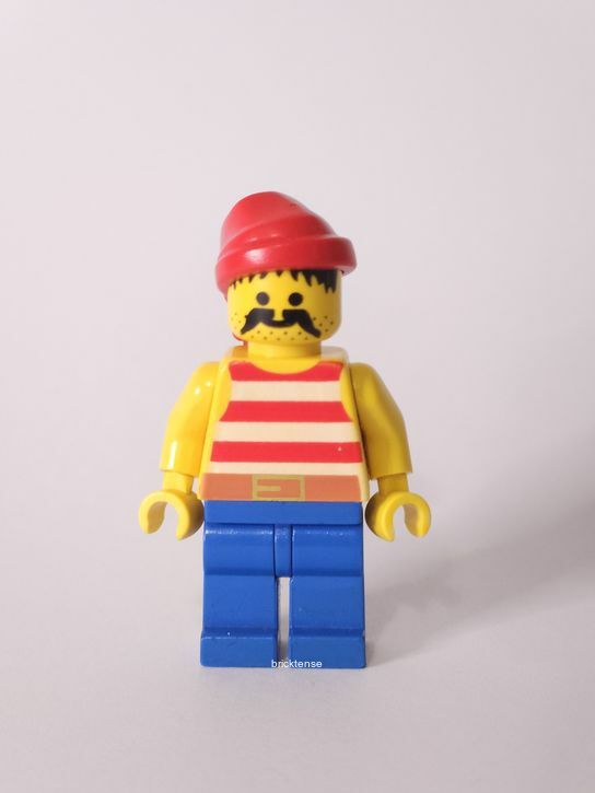 Pirate Red / White Stripes Shirt, Blue Legs, Red Bandana