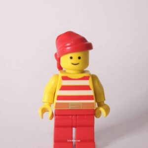 Pirate Red / White Stripes Shirt, Red Legs, Red Bandana