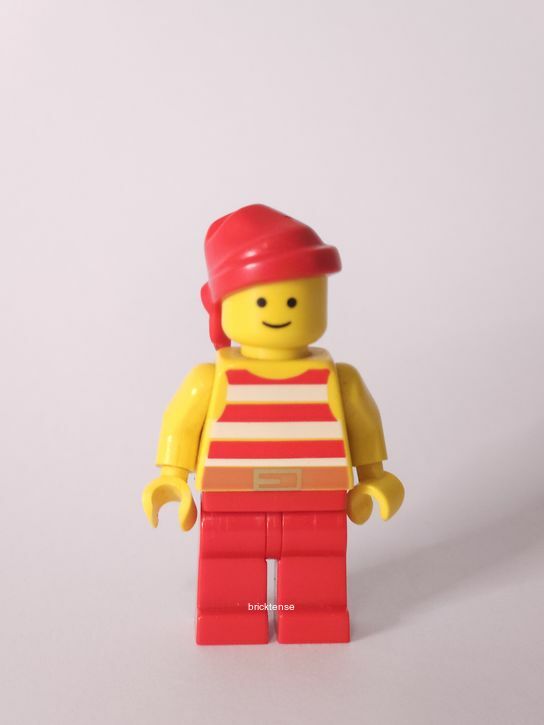 Pirate Red / White Stripes Shirt, Red Legs, Red Bandana